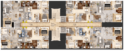 Project Image of 600.0 - 1400.0 Sq.ft 1 BHK Apartment for buy in Shanti Marvella
