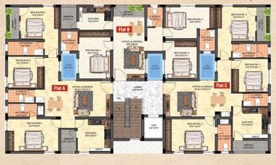 Project Image of 1222.0 - 1380.0 Sq.ft 3 BHK Apartment for buy in Bharath Blossom