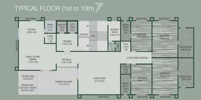 Project Image of 0.0 - 3722.16 Sq.ft 4 BHK Apartment for buy in Dwarkesh Crest X