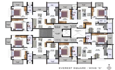 Project Image of 1193.0 - 1424.0 Sq.ft 2 BHK Apartment for buy in Everest Square B C
