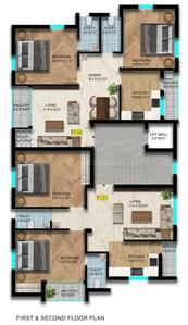 Project Image of 1024.0 - 1035.0 Sq.ft 2 BHK Apartment for buy in Vijay Anjana Flats