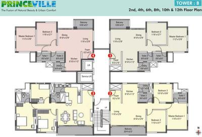 Project Image of 915.0 - 1160.0 Sq.ft 2 BHK Apartment for buy in Kumar Princeville