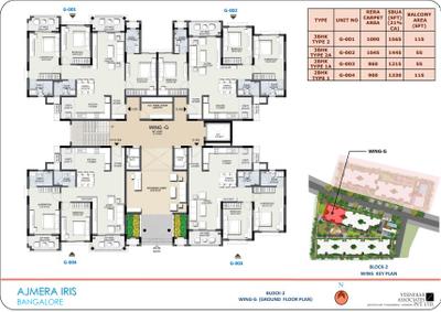 Project Image of 860.0 - 1090.0 Sq.ft 2 BHK Apartment for buy in Ajmera Iris