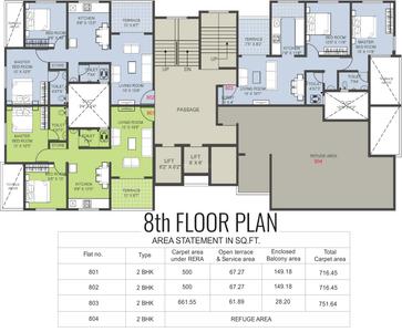 Project Image of 1000 Sq.ft 2 BHK Apartment / Flat for sale in Wakad for Rs. 8500000