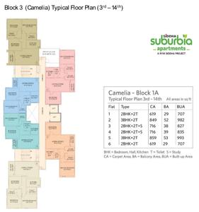 Project Image of 650.0 - 912.0 Sq.ft 2 BHK Apartment for buy in Siddha Suburbia