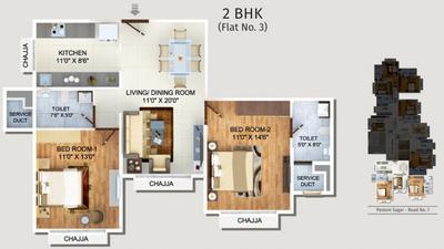 Project Image of 535.0 - 944.0 Sq.ft 1 BHK Apartment for buy in Tridhaatu Shobha Aayu