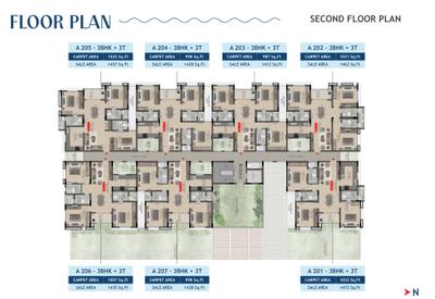 Project Image of 987.0 - 1032.0 Sq.ft 3 BHK Apartment for buy in Isha River Front