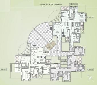 Project Image of 2170 Sq.ft 3 BHK Apartment / Flat for sale in Ashok Nagar for Rs. 40000000
