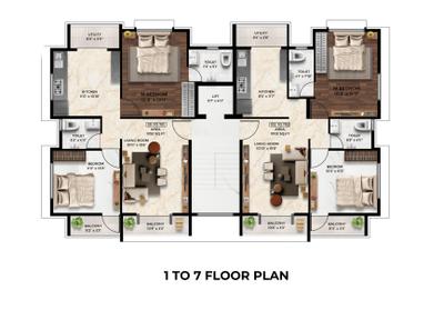 Project Image of 1002.0 - 1052.0 Sq.ft 2 BHK Apartment for buy in Vijay Hights