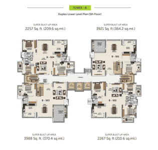 Project Image of 3720.0 - 4065.0 Sq.ft 4 BHK Duplex for buy in Sattva Magnificia