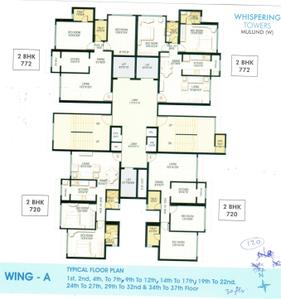 Project Image of 719.0 - 1460.0 Sq.ft 2 BHK Apartment for buy in HDIL Whispering Towers