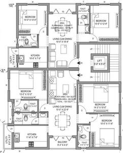 Sundaram Maples Maples Cluster Plan from 1st to 3rd Floor 1
