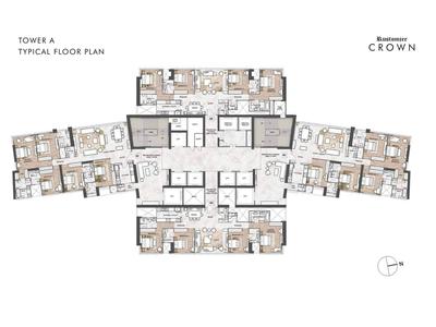Project Image of 1334.74 - 3088.0 Sq.ft 3 BHK Apartment for buy in Rustomjee Crown