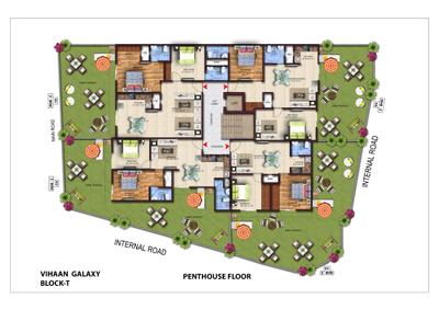 Project Image of 1100.0 - 1500.0 Sq.ft 2 BHK Apartment for buy in Vihaan Galaxy Tower T