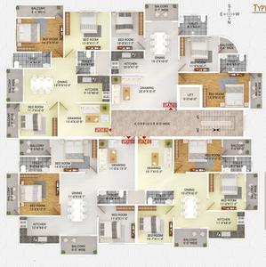 Project Image of 1358.0 - 1489.0 Sq.ft 3 BHK Apartment for buy in Deeps Shejal Encalve