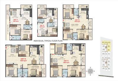 Project Image of 1245.0 - 1485.0 Sq.ft 2 BHK Apartment for buy in Sri Nandana Galaxy