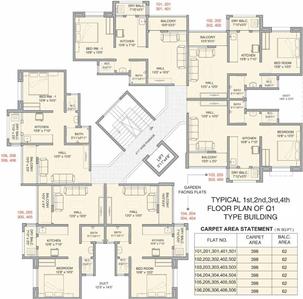 Project Image of 393.0 - 480.0 Sq.ft 1 BHK Apartment for buy in Dreams Ayana P1 P2 P3 Q1 Wings