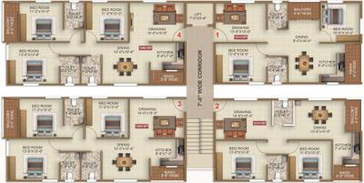 Project Image of 1002.0 - 1260.0 Sq.ft 2 BHK Apartment for buy in RRR Royal Rich