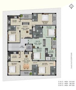 Project Image of 786.0 - 1338.0 Sq.ft 2 BHK Apartment for buy in SBM Ruby