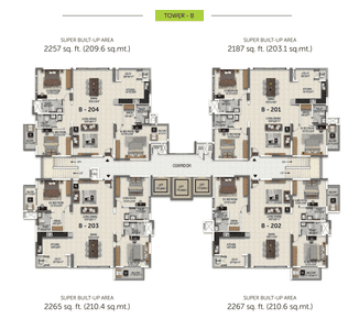 Project Image of 3720.0 - 4065.0 Sq.ft 4 BHK Duplex for buy in Sattva Magnificia