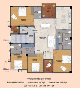 Mayuram Luxury Flats Luxury Flats Cluster Plan from 1st to 3rd Floor 1