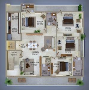 Project Image of 0.0 - 3645.0 Sq.ft 4 BHK Apartment for buy in Gupta Opulence Floors