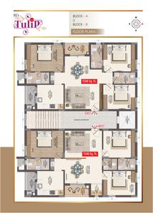 Project Image of 0.0 - 1540.0 Sq.ft 3 BHK Apartment for buy in BJs Tulips A Block
