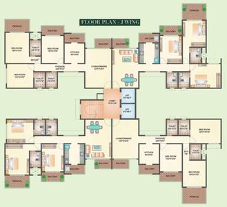 Project Image of 0.0 - 948.0 Sq.ft 3 BHK Apartment for buy in Ekta Greenville Phase 1 Wing I And J