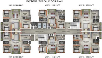 Project Image of 1033.0 - 1518.0 Sq.ft 2 BHK Apartment for buy in Incor PBEL City Daytona