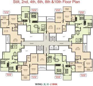 Project Image of 524.0 - 580.0 Sq.ft 2 BHK Apartment for buy in Shree Sai Phase III I1 And J1 Buildings