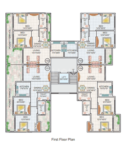 Project Image of 660.04 - 1199.96 Sq.ft 1 BHK Apartment for buy in Kaul Heritage City