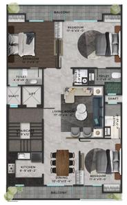 Project Image of 0.0 - 2430.0 Sq.ft 3 BHK Apartment for buy in Ashley Estate Floor 2
