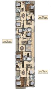 Project Image of 1429.0 - 1718.0 Sq.ft 3 BHK Apartment for buy in Satvika Sai Kalpaka