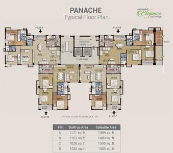 Project Image of 1305 Sq.ft 3 BHK Apartment / Flat for sale in Rajarhat for Rs. 11700000