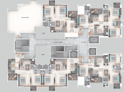 Project Image of 668.0 - 892.0 Sq.ft 2 BHK Apartment for buy in Majestique Rhythm County Phase II
