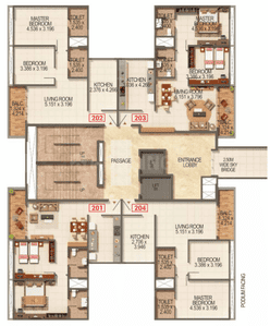 Project Image of 638.3 - 981.67 Sq.ft 2 BHK Apartment for buy in Kumar Palmspring Towers