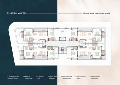 Project Image of 2727.0 - 3051.0 Sq.ft 3 BHK Apartment for buy in Levvel 7
