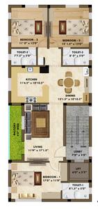 Project Image of 1583.0 - 1594.0 Sq.ft 3 BHK Apartment for buy in Devinarayan Jasmine