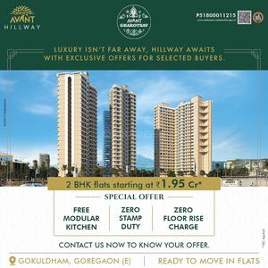Project Image of 618.0 - 767.0 Sq.ft 2 BHK Apartment for buy in Avant Hillway