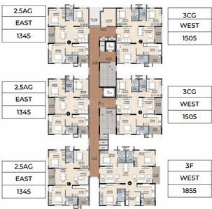 Project Image of 1255 Sq.ft 2 BHK Apartment / Flat for sale in Nallagandla for Rs. 12800000