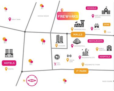 Project Image of 785.77 - 1168.0 Sq.ft 2 BHK Apartment for buy in Kumar Parc Residences A2