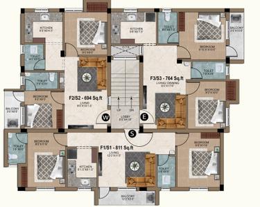 Project Image of 764.0 - 951.0 Sq.ft 2 BHK Apartment for buy in MP Juno