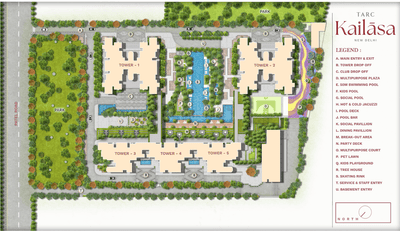 Project Image of 1850.0 - 2253.0 Sq.ft 3 BHK Apartment for buy in TARC Kailasaa