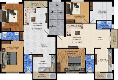 Project Image of 1056.0 - 1115.0 Sq.ft 2 BHK Apartment for buy in Vasiyam Seasons