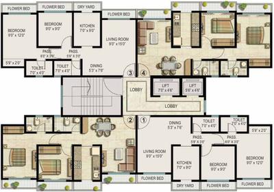 Project Image of 520.0 - 544.0 Sq.ft 2 BHK Apartment for buy in Ekta Brooklyn Park Phase III