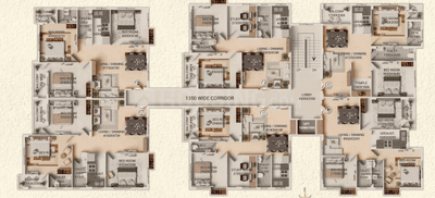 Project Image of 1003.0 - 1239.0 Sq.ft 2 BHK Apartment for buy in Royal Aura