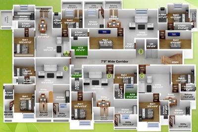 Project Image of 1055.0 - 1596.0 Sq.ft 2 BHK Apartment for buy in Sri Akshara