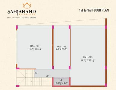 Project Image of 0.0 - 627.54 Sq.ft 2 BHK Apartment for buy in Sahjanand Riverview