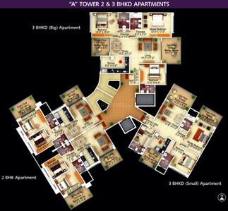 Project Image of 1900 Sq.ft 3 BHK Apartment / Flat for sale in Undri for Rs. 12500000