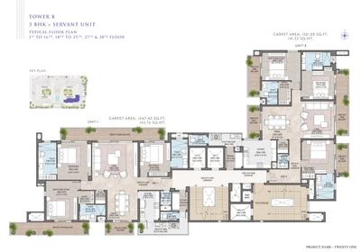 Project Image of 2650 Sq.ft 3 BHK Apartment / Flat for sale in Gomti Nagar for Rs. 25300000